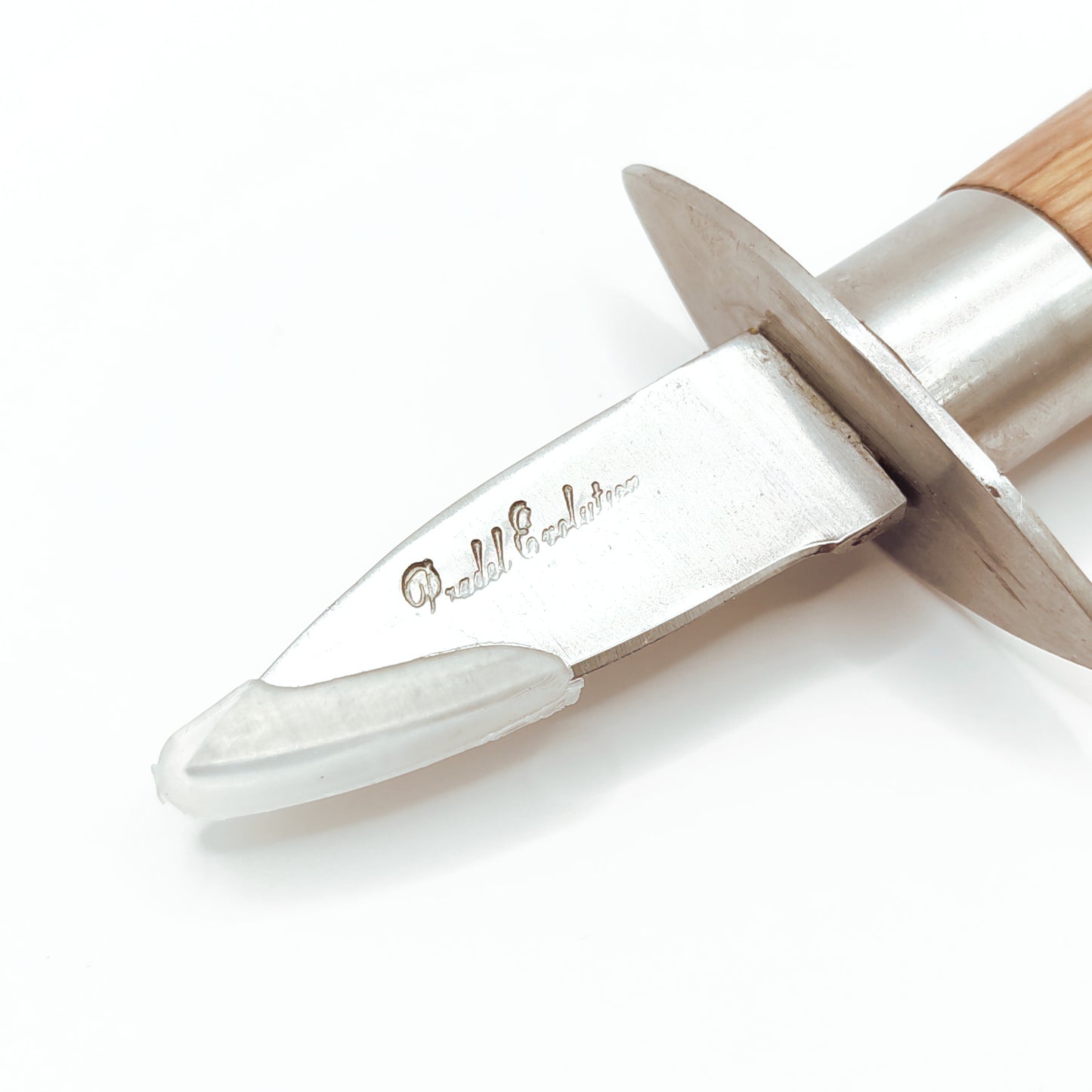 Couteau à huître avec garde et manche bois personnalisé