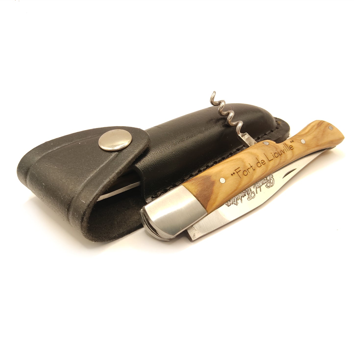Couteau rustique en bois personnalisé et tire-bouchon