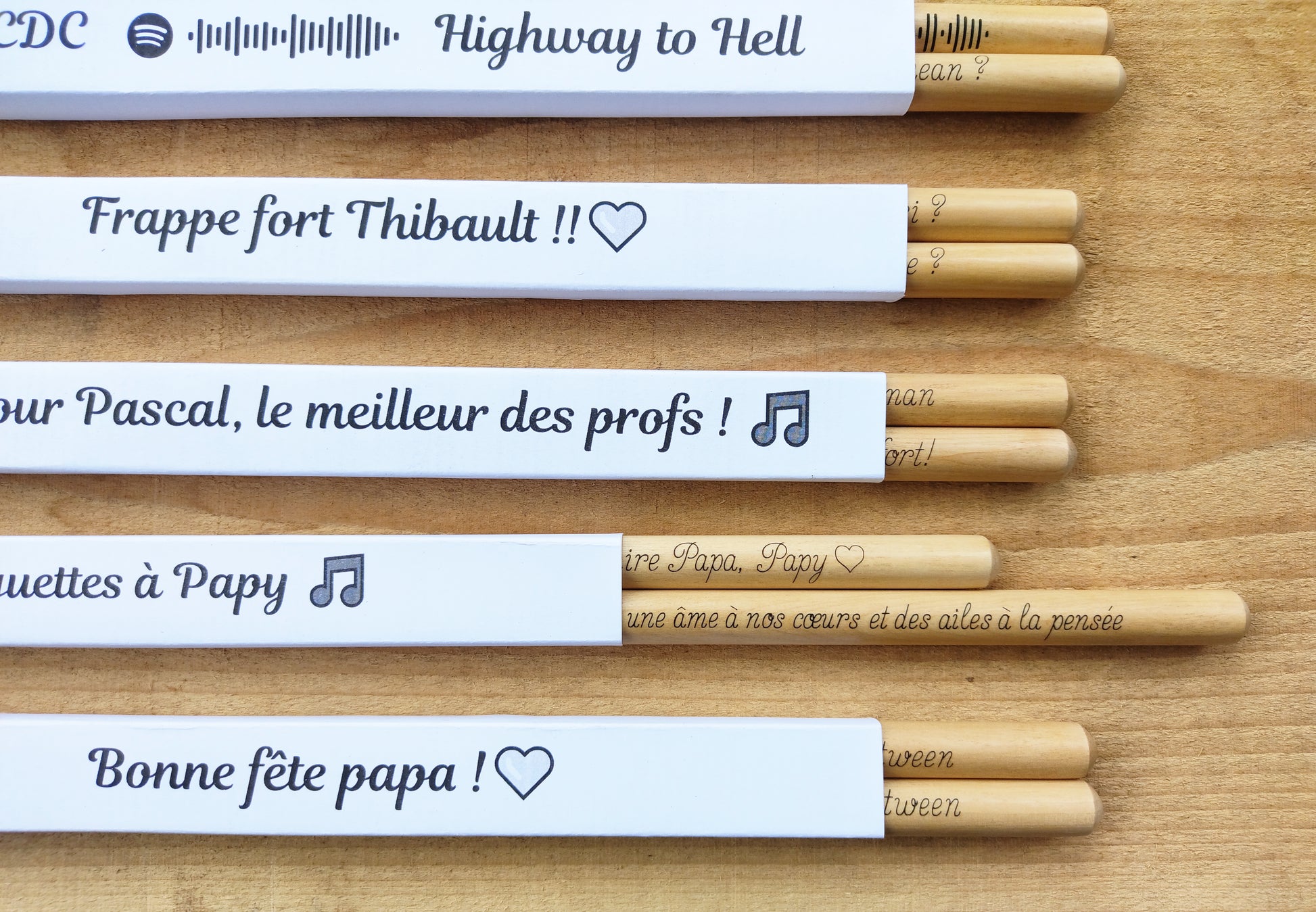 Baguettes de batterie avec étui cadeau pour batteur