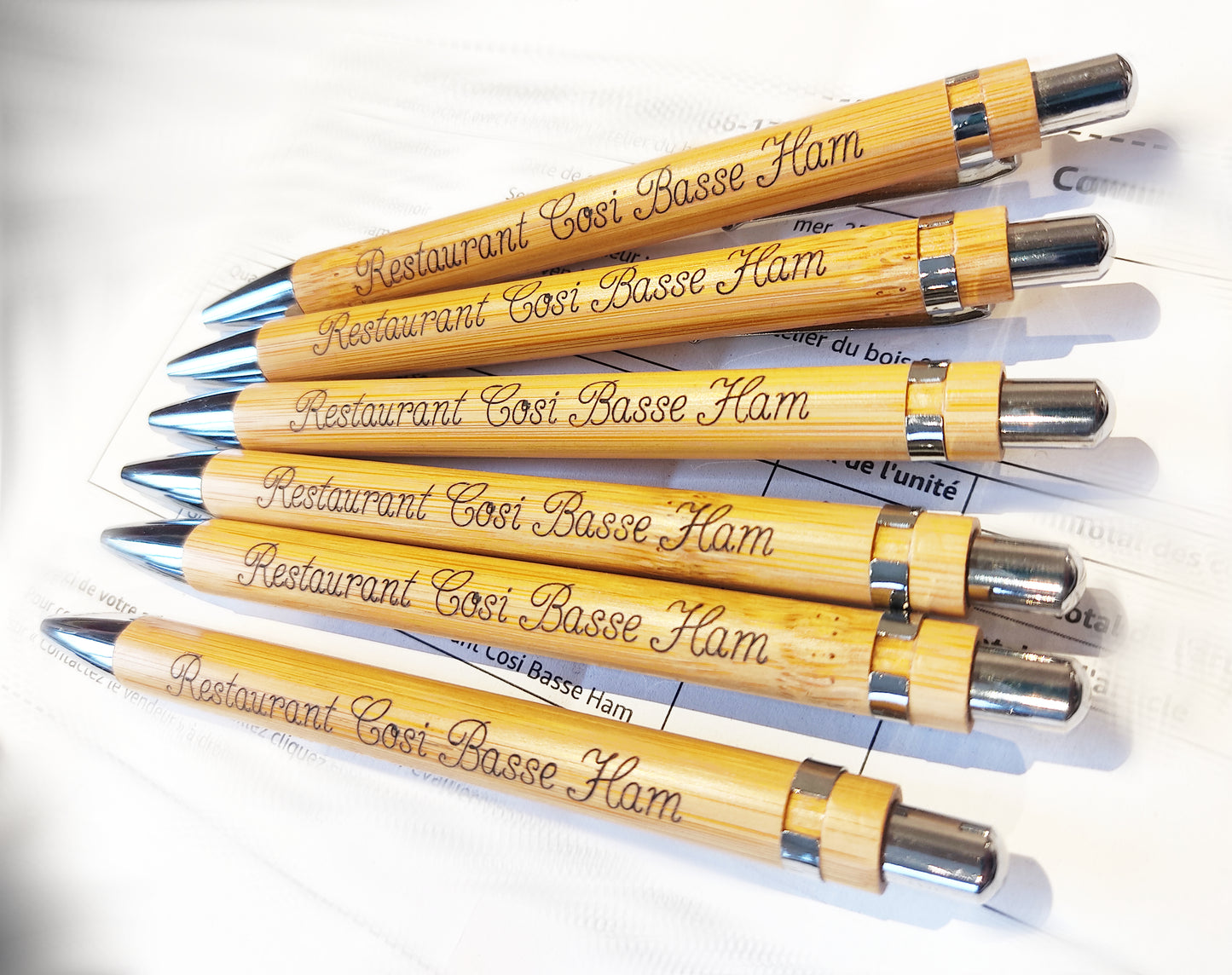 Stylo bois bambou personnalisé avec étui - L'Atelier du bois 88