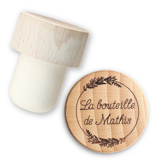 Bouchon bouteille de vin spécial St-Valentin personnalisé - L'Atelier du bois 88