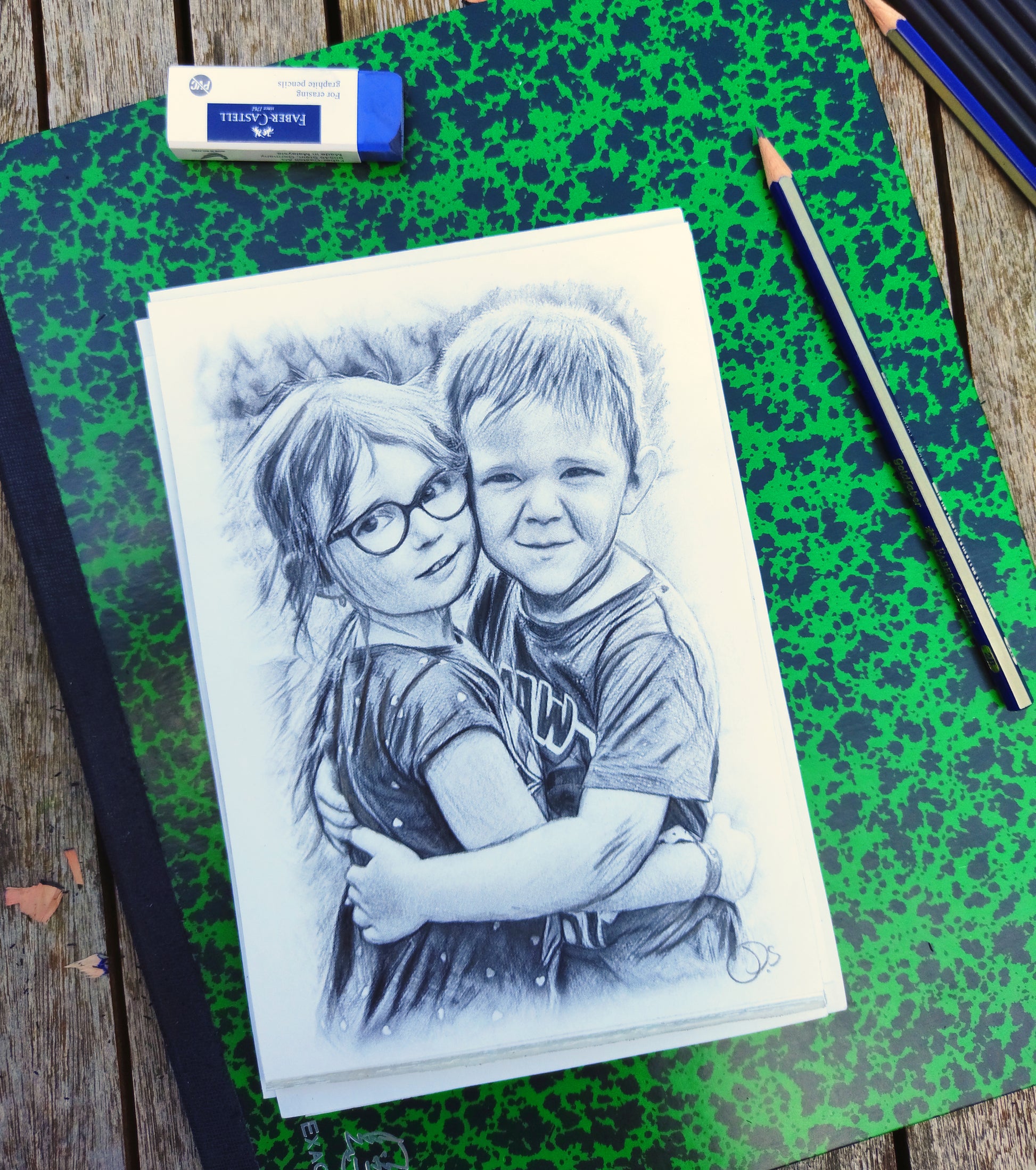 Portrait d'après photo personnalisé, version numérique ou papier - L'Atelier du bois 88