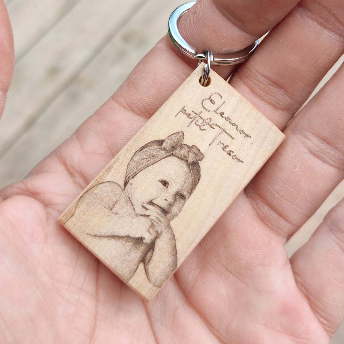 35 Porte-Clés En Bois Brut 5×3,5 Cm – Avec Anneau – Pour Peinture, Gravure, DIY, Cadeaux Personnalisés