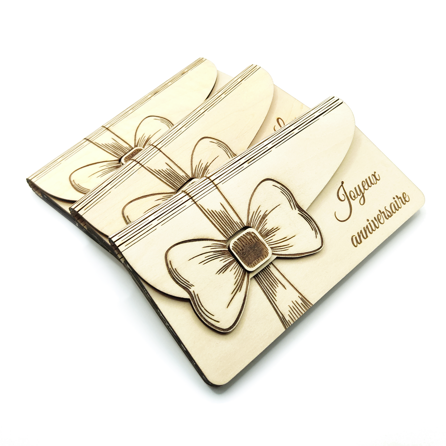 Enveloppe en bois personnalisée