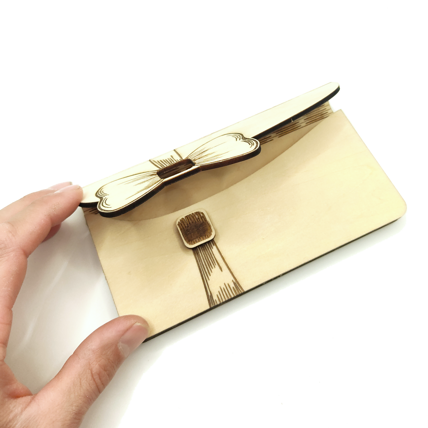 Enveloppe en bois personnalisée