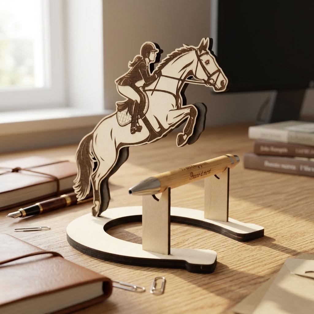 Porte-stylo cheval personnalisé