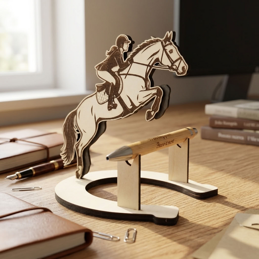 Porte-stylo cheval personnalisé