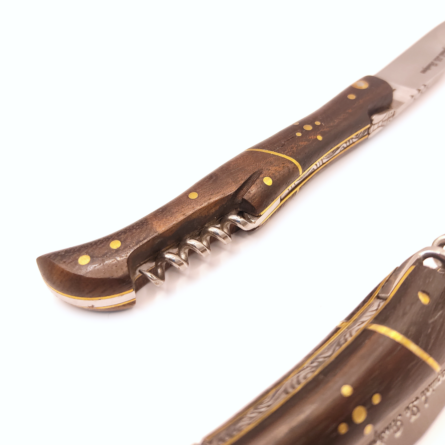 Couteau Laguiole Bougna en bois personnalisé et tire-bouchon