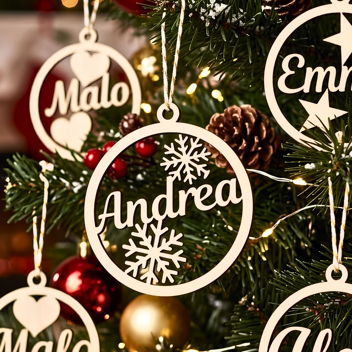 Boule de Noël personnalisé avec prénom