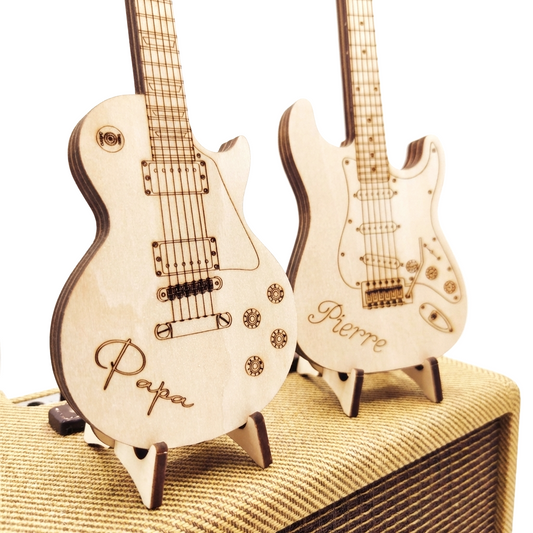 Boîte guitare personnalisé et médiators électrique ou acoustique