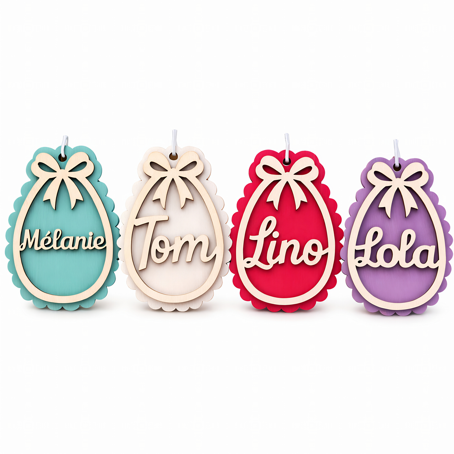 Œuf de pâques avec prénom personnalisé