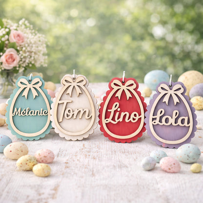 Œuf de pâques avec prénom personnalisé