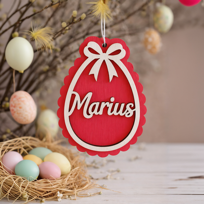 Œuf de pâques avec prénom personnalisé