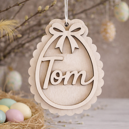 Œuf de pâques avec prénom personnalisé