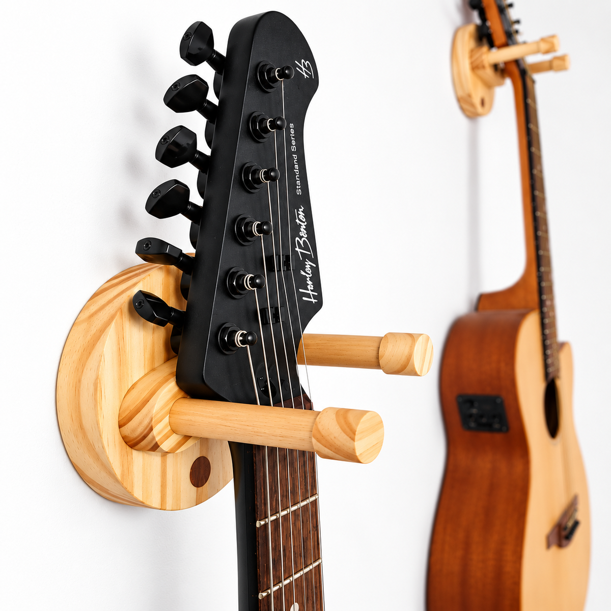 Support mural bois pour guitare