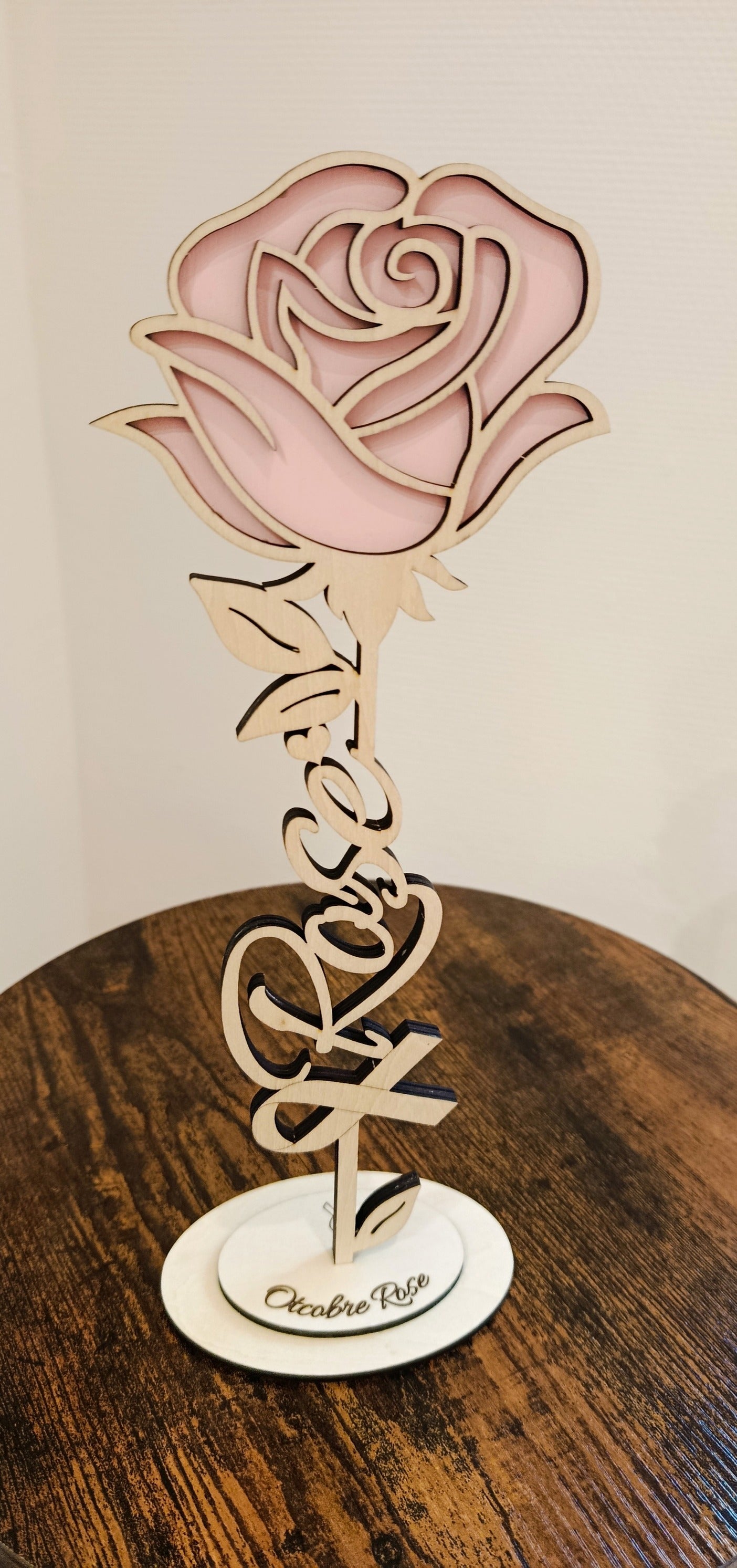 Fleurs en bois personnalisées