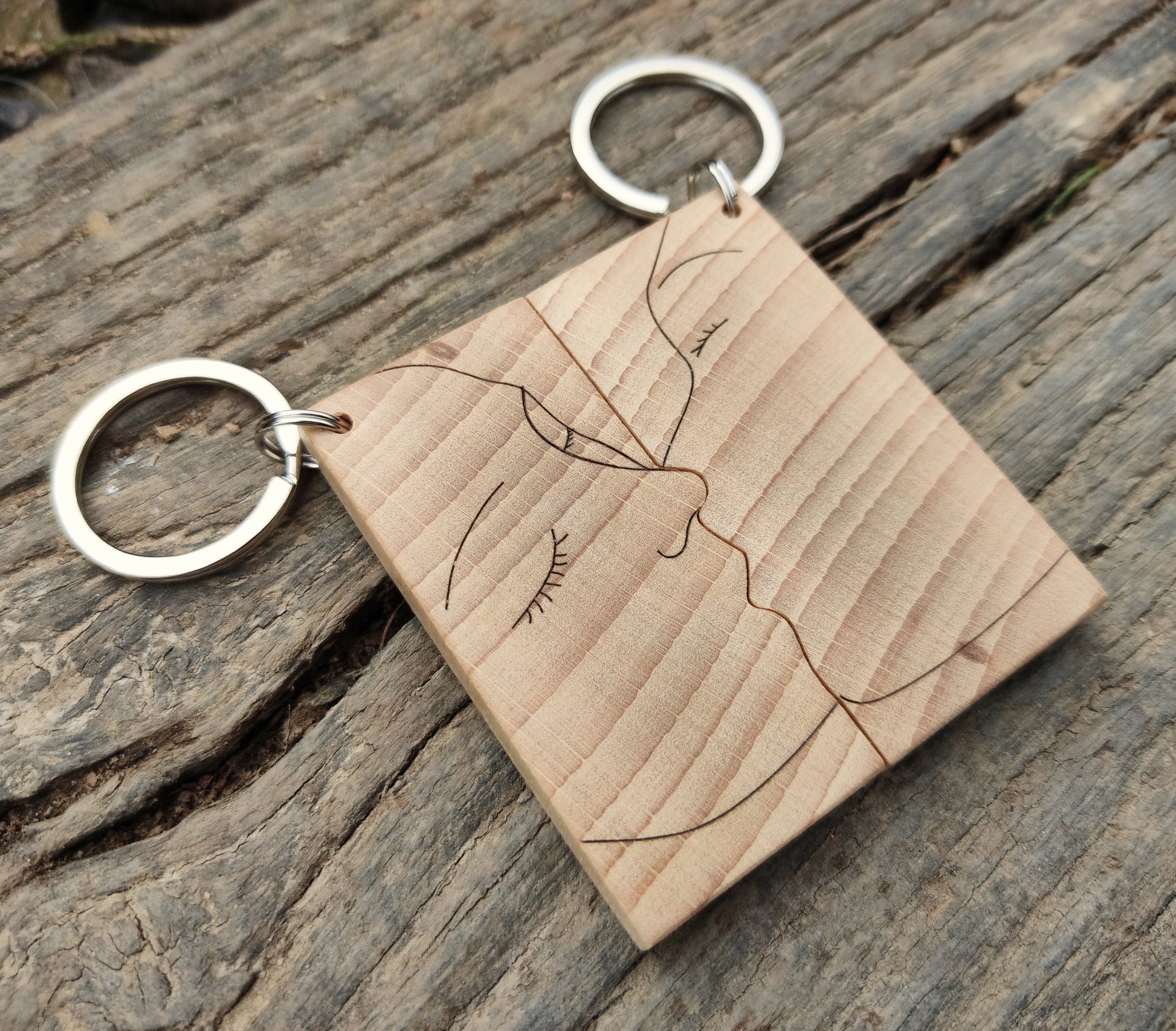 Cadeau pour couple porte clés duo personnalisés