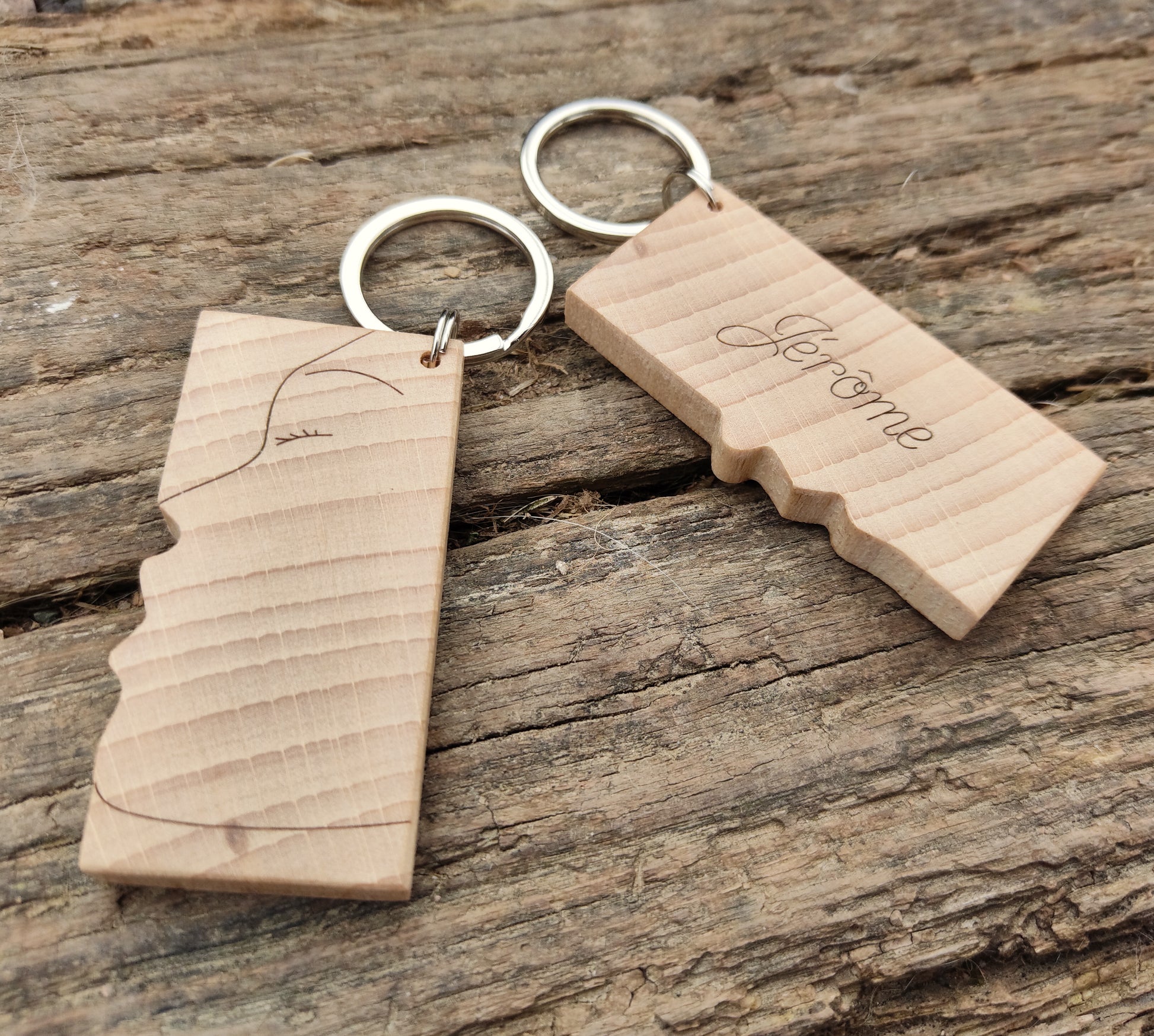 Duo Porte-clés couple - L'Atelier du bois 88