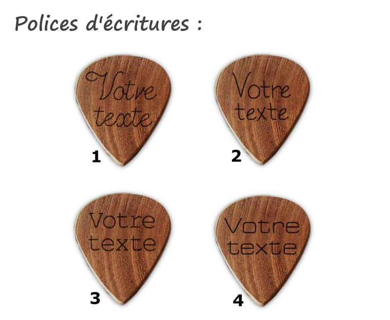 Médiator acajou motif coeur - L'Atelier du bois 88